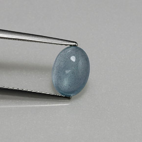 1.86カラットの天然ライトブルーアクアマリン（9.3×6.8 mm・透明）