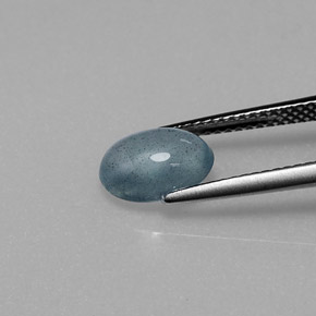 1.86カラットの天然ライトブルーアクアマリン（9.3×6.8 mm・透明）