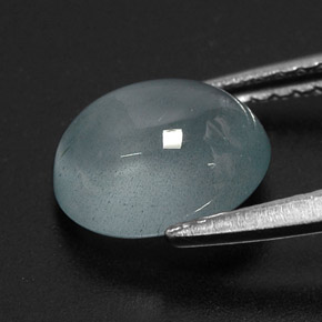 2.12カラットの天然ライトグリーンブルーアクアマリン（8.7×7.2 mm・透明）