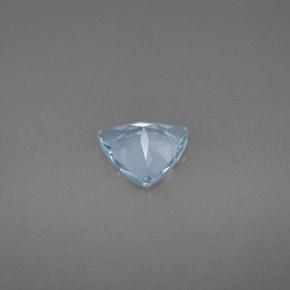 0.81カラットの天然ライトブルーアクアマリン（7.1×7 mm・トリリアント）