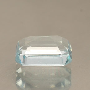 0.94カラットの天然ライトブルーアクアマリン（7.1×5.1 mm・エメラルドカット）