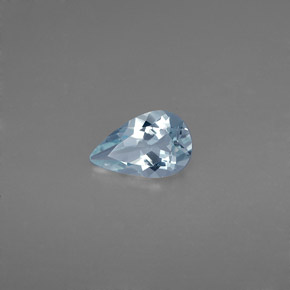 0.59カラットの天然ライトブルーアクアマリン（7.7×4.9 mm・洋梨の形）