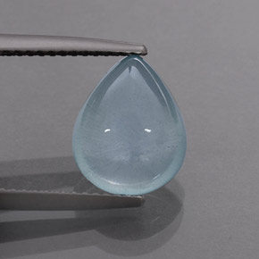3.86カラットの天然ライトブルーアクアマリン（11.1×9 mm・透明）