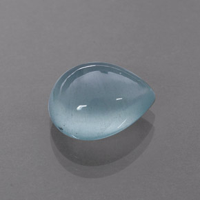3.86カラットの天然ライトブルーアクアマリン（11.1×9 mm・透明）