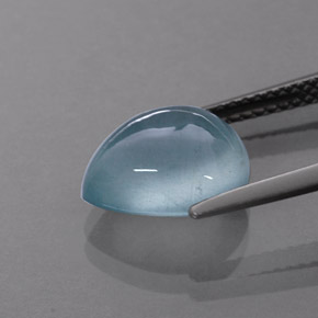 3.86カラットの天然ライトブルーアクアマリン（11.1×9 mm・透明）
