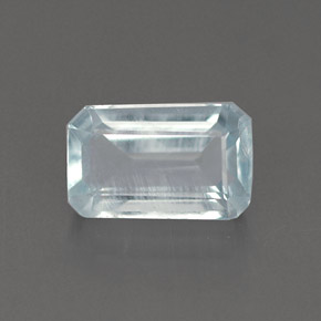 1.07カラットの天然ライトブルーアクアマリン（7.8×4.9 mm・エメラルドカット）