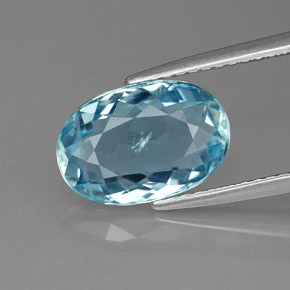 2.80カラットの天然ライトブルーアクアマリン（11.3×7.6 mm・オーバルカット）