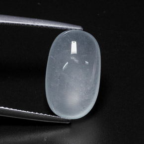 9.48カラットの天然ライトブルーアクアマリン、オーバルカット、半透明