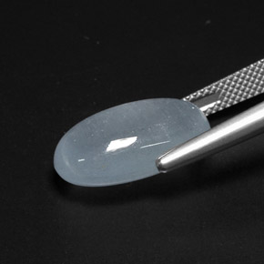 9.48カラットの天然ライトブルーアクアマリン、オーバルカット、半透明