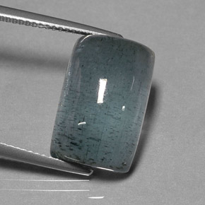 12.39カラットの天然ライトブルーアクアマリン（16.9×10.9 mm・バゲット）
