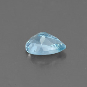 0.70カラットの天然ライトブルーアクアマリン（7.2×5.1 mm・洋梨の形）