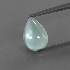 1.36カラットの天然ライトブルーグリーンアクアマリン（10.2×7.1 mm・透明）