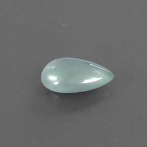 1.36カラットの天然ライトブルーグリーンアクアマリン（10.2×7.1 mm・透明）