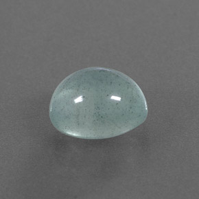 3.39カラットの天然ライトブルーグリーンアクアマリン（9.8×7.9 mm・透明）