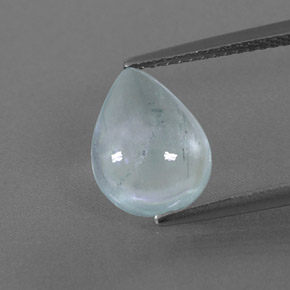 2.29カラットの天然ライトブルーグリーンアクアマリン（11.4×8.6 mm・透明）