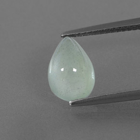 2.54カラットの天然ライトブルーグリーンアクアマリン（10.2×7 mm・透明）