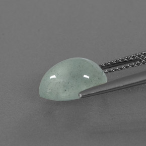 2.54カラットの天然ライトブルーグリーンアクアマリン（10.2×7 mm・透明）