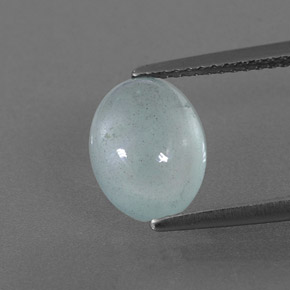 2.57カラットの天然ライトブルーグリーンアクアマリン（9.9×7.7 mm・透明）
