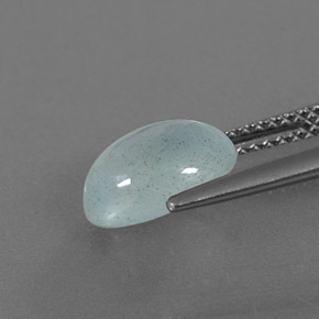 2.57カラットの天然ライトブルーグリーンアクアマリン（9.9×7.7 mm・透明）