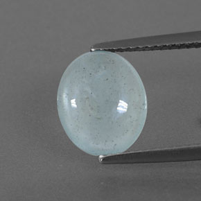 2.39カラットの天然ライトブルーグリーンアクアマリン（10.2×8.6 mm・透明）