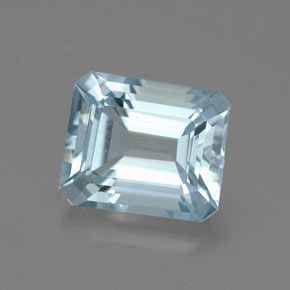 2.20カラットの天然ライトブルーアクアマリン（8.7×7.2 mm・エメラルドカット）