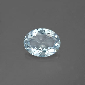 1.38カラットの天然ライトグリーンブルーアクアマリン（9.1×7.1 mm・オーバルカット）