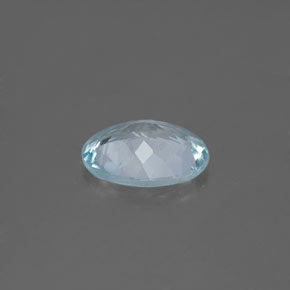 1.38カラットの天然ライトグリーンブルーアクアマリン（9.1×7.1 mm・オーバルカット）