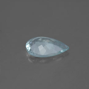 1.28カラットの天然ライトグリーンブルーアクアマリン（9.9×7 mm・洋梨の形）