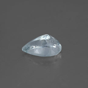 1.29カラットの天然ライトグリーンブルーアクアマリン（9.1×6.1 mm・洋梨の形）