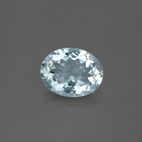 1.61カラットの天然ライトグリーンブルーアクアマリン（9.1×7.1 mm・オーバルカット）