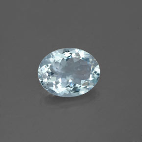 1.61カラットの天然ライトグリーンブルーアクアマリン（9.1×7.1 mm・オーバルカット）