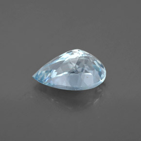 1.34カラットの天然ライトグリーンブルーアクアマリン（9.1×6.2 mm・洋梨の形）