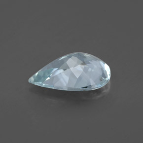 1.36カラットの天然ライトグリーンブルーアクアマリン（10.1×7 mm・洋梨の形）