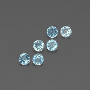 カラットの天然ライトグリーンブルーアクアマリン（4.16 mm・ラウンドカット）