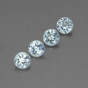 カラットの天然ライトグリーンブルーアクアマリン（5.15 mm・ラウンドカット）