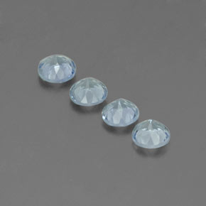 カラットの天然ライトグリーンブルーアクアマリン（5.15 mm・ラウンドカット）