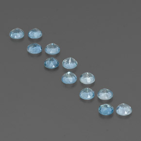 カラットの天然ライトグリーンブルーアクアマリン（3.61 mm・ラウンドカット）