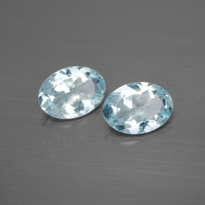 カラットの天然ライトグリーンブルーアクアマリン（7.1×5.1 mm・オーバルカット）