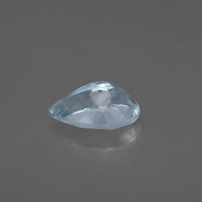 1.22カラットの天然ライトグリーンブルーアクアマリン（9×6 mm・洋梨の形）