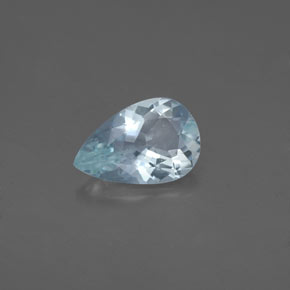 1.07カラットの天然ライトグリーンブルーアクアマリン（9.1×6 mm・洋梨の形）