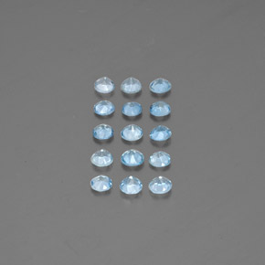 カラットの天然ライトブルーアクアマリン（3.58 mm・ラウンドカット）