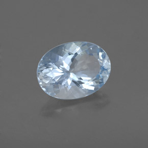 1.74カラットの天然ライトブルーアクアマリン（9.4×7.1 mm・オーバルカット）
