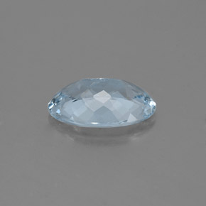 1.23カラットの天然ライトブルーアクアマリン（9.4×6.3 mm・オーバルカット）