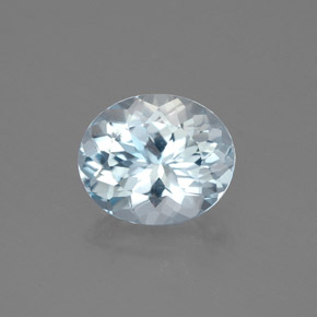 1.74カラットの天然ライトブルーアクアマリン（8.8×7.4 mm・オーバルカット）