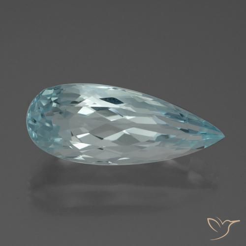 2.03ct 天然 非常に薄い青緑 アクアマリン, 楕円形, VVS-VS