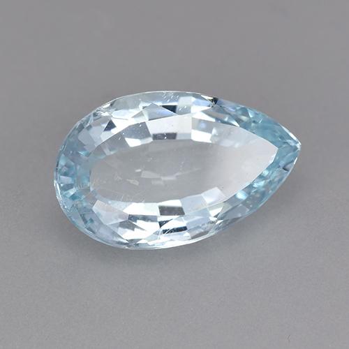 3.62カラットの天然ベイビーブルーアクアマリン（13.5×8.3 mm・洋梨の形）