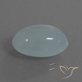 9.63カラットの天然薄いグリーンブルーアクアマリン（16.2×11.6 mm・オーバルカット）