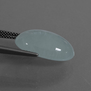 9.92カラットの天然薄いグリーンブルーアクアマリン（18.1×11 mm・オーバルカット）