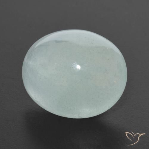 9.16ct 天然 薄いグリーン アクアマリン, 楕円形, 半透明