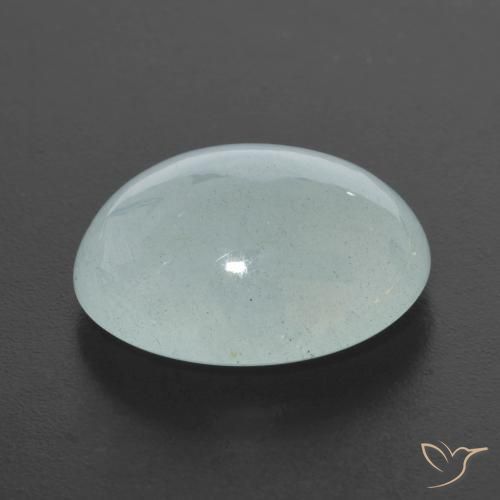 9.16カラットの天然薄いグリーンアクアマリン、楕円形、半透明